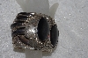 +MBATQ #3-169  "Large Beautiful Artist "M. Tosie" Signed Black Onyx/Bear Claw Cuff Bracelet"