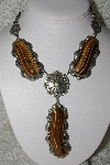 +MBATQ 33-157  "Beautiful Artist "CN" Signed Tiger Eye Necklace"