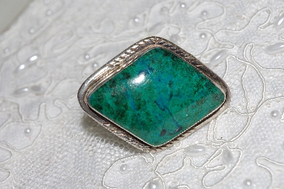 +MBATQ #3-287  "Fancy Cut Chrysocolla  Stone Ring"