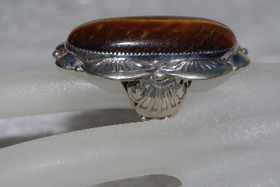 +MBATQ #3-281  "Fancy Artist "CN"  Signed Tiger Eye Ring"