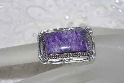 +MBATQ #3-276  "Beautiful Square Cut Charolite Ring"