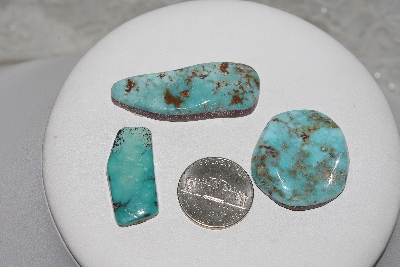 +MBATQ #3-330  "Lot Of 3 Blue Turquoise Stones"