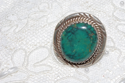 +MBATQ #3-310  "Fancy Sterling Green Turquoise Ring"