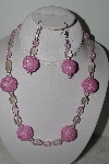 +MBAHB #003-302  "One Of A Kind Pin Bead Necklace & Earring Set"
