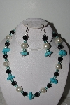 +MBAHB #009-002  "One Of A Kind Gemstone Bead Necklace & Earring Set"