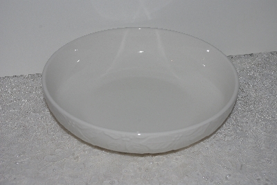 +MBAMG #003-248    "Large White Ceramic Poinsettia Serving Bowl"