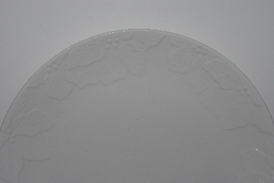 +MBAMG #003-246     "Set Of 4 White Ceramic Poinsettia Dinner Plates"