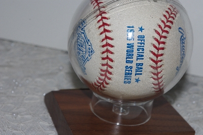 +MBAMG #003-096  "1995 World Series Mark Wohlers Autographed Baseball With Display Case"