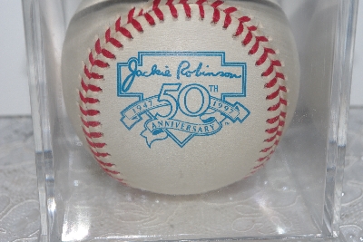 +MBAMG #003-137  "1997 Jackie Robinson 50th Anniversary Baseball With Display Cube"