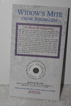 +MBAMG #018-219  "Bronze Widow's Mite Coin On Display Card"