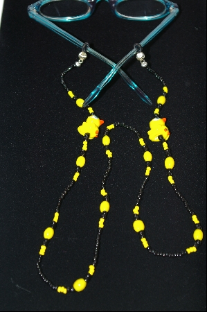 +MBA #440  "Yellow Glass Ducks & Yellow & Black Beads