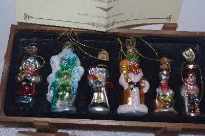 +MBAMG #019-114   "Thomas Pacconi Set Of 6 Blown Glass Christmas Story Ornaments"