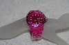 +MBAMG #019-004   "Pink Acrylic Toy Style Geneva Ladies Watch"
