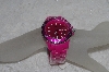 +MBAMG #019-004   "Pink Acrylic Toy Style Geneva Ladies Watch"