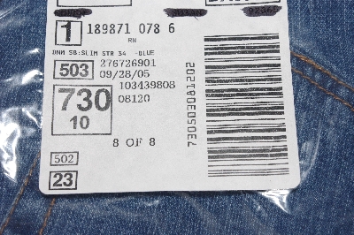 +MBAMG #T06-090   "Size 6/ 34" Long   "2005 London "Slim Jeans" In Stretch"