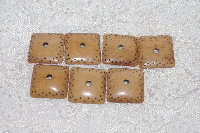 **MBAMG #T06-166  "1980's Set Of 7 Hand Made Bone Buttons"