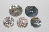**MBAMG #T06-034  "1980's Set Of 5  Abalone Buttons"