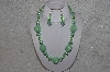 +MBAHB #24-053  "One Of A Kind Green Bead Necklace & Earring Set"