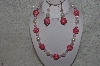 +MBAHB #24-108  "One Of A Kind Pink Bead Necklace & Earring Set"