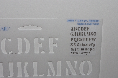 +MBAMG #009-366 "1994 Plaid #28558 Alphabet Upper & Lower Case Stencil"