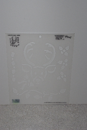 +MBAMG #009-304  "1992 Simply Stencils By Plaid "Santa's Reindeer" Stencil"