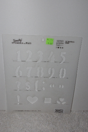 +MBAMG #009-491  "1991 Simply Stencils #28588 1-1/4" Numbers"