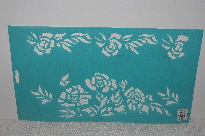 +MBAMG #009-517  "Stencil House #FLC-033-00 Cabbage Roses Large Stencil"