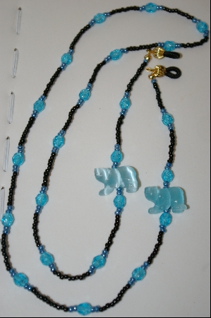 +MBA #587  "Aqua Blue Fiber Optic Bears"