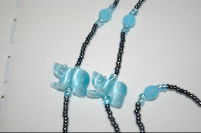 +MBA #591  "Light Blue Fiber Optic Bears"