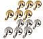 +MBAMG #0031-F25818  " 1990's Set Of 12 Goldtone & Silvertone Suction Cup Hooks"