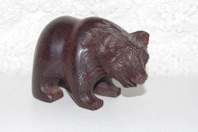 +MBAMG #0031-39  "Small Rose Wood Hand Carved Grizzly"