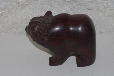 +MBAMG #0031-39  "Small Rose Wood Hand Carved Grizzly"