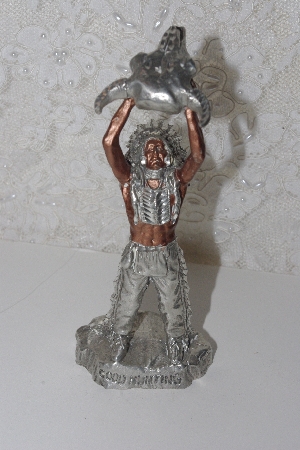 +MBAMG #0031-085  "1990 Peter C Sedlow "Good Hunting" Pewter Figerine"
