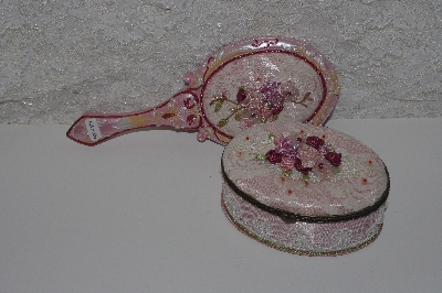 +MBAMG #0031-162  "Victorian Style Vanity Box & Hand Mirror 2 Piece Set"