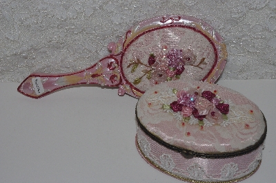 +MBAMG #0031-162  "Victorian Style Vanity Box & Hand Mirror 2 Piece Set"
