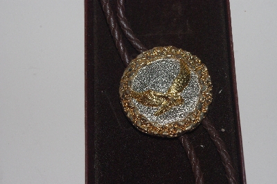 +MBAMG #0031  "1986 Wilmarth Gold/Silver Plated Flying Eagle Bolo"