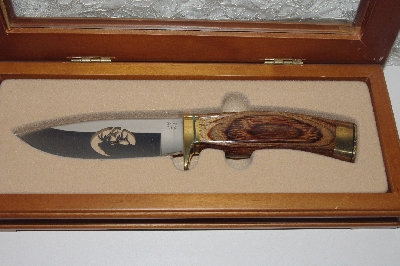 +MBAMG #099-180  "Fancy Laser Cut Elk Buck Custom  Knife"