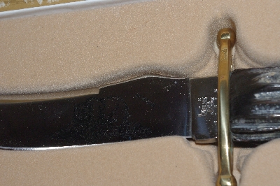 +MBAMG #099-165  " 2003 Case & Son's Kodiak Fixed Blade Hunting Knife With Buffalo Horn Handle"