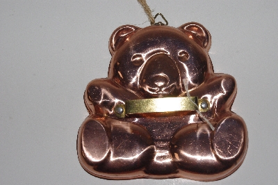 +MBAMG #099-082  "Vintage Large Lined Copper Bear Cookie Cutter"