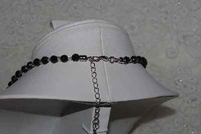 +MBAHB #00014-8864  "Beautiful Black & Clear Bead Necklace & Earring Set"