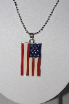 +MBAHB #00014-8809  "Beautiful Enameled America Flag Pendant With 18" Chain"