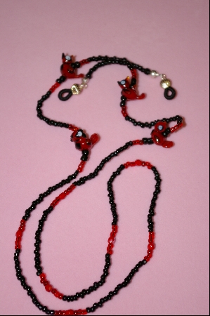 +MBA #2-054  "4 Cute Glass Red Birds