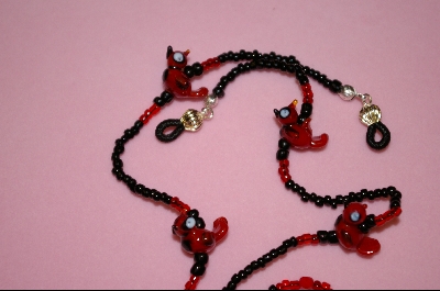+MBA #2-054  "4 Cute Glass Red Birds