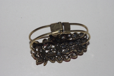 +MBAMG #00016-0164   "Fancy Colorful Resin Peacock Bangle Bracelet"