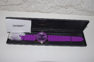 +MBAMG #00016-0064  "Gossip Purple Silicone Strap Watch"