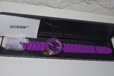 +MBAMG #00016-0064  "Gossip Purple Silicone Strap Watch"