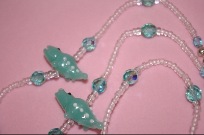 +MBA #2-079  "Aqua Green Glass Gators"