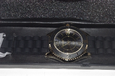 +MBAMG #00016-0080  "Gossip Black Silicone Strap Watch"