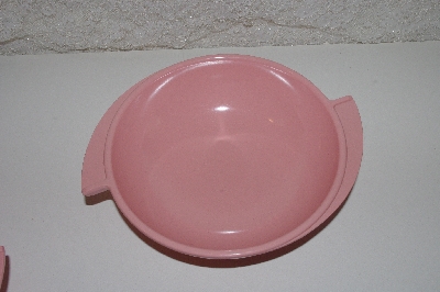 +MBAAC #01-9443  "Vintage 3 Piece Set Of Boontoon 1950's Pink Melmac Melamine Serving Dishes"
