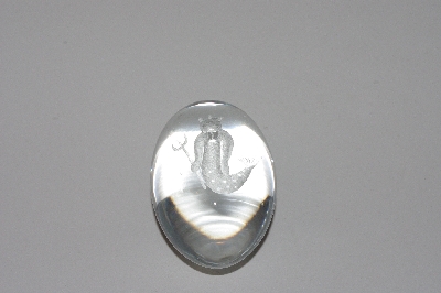 +MBAAC #01-9508  "Lead Crystal Mermaid Etched Egg"